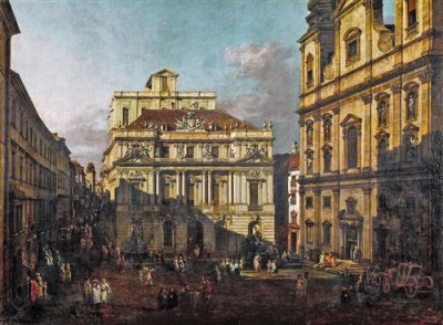 Репродукция картины Беллотто Бернардо на холсте - Старая университетская площадь в Вене