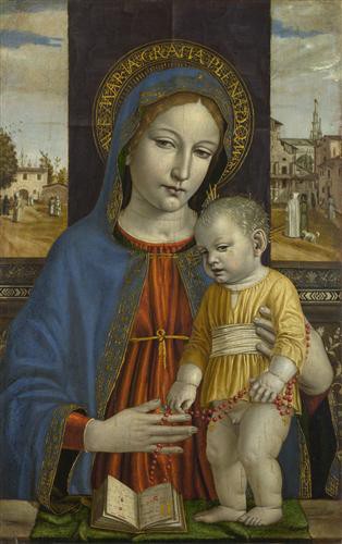Репродукция картины Бергоньоне Амброджо на холсте - The Virgin and Child