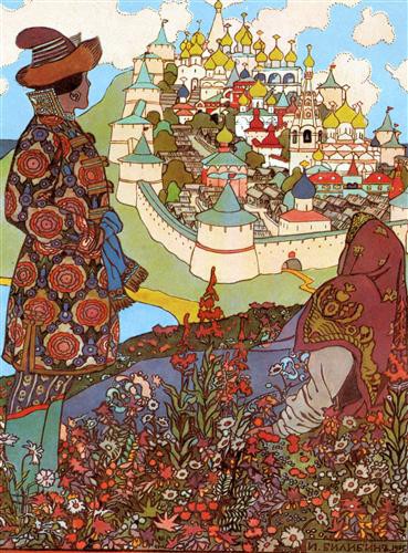 Репродукция картины Билибин Иван на холсте - Царь Салтан-2