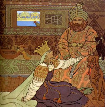 Репродукция картины Билибин Иван на холсте - Царь и царица