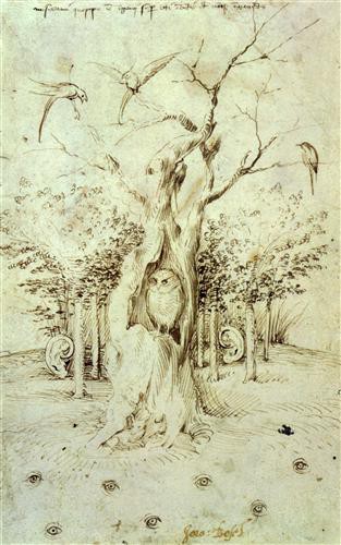 Репродукция картины Босх Иероним на холсте - The Trees Have Ears and the Field Has Eyes by Hieronymus Bosch