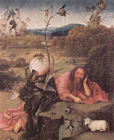 Репродукция картины Босх Иероним на холсте - Св. Иоанн Креститель в пустыне