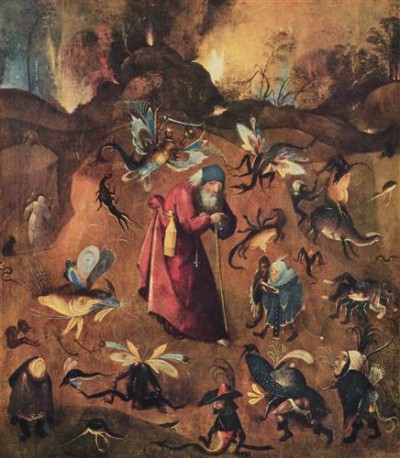 Репродукция картины Босх Иероним на холсте - Versuchung des Hl. Antonius