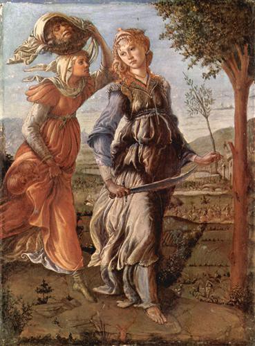 Репродукция картины Боттичелли Сандро на холсте - The return of Judith to Bethulia