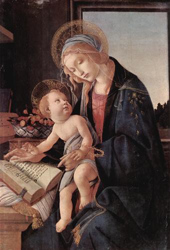 Репродукция картины Боттичелли Сандро на холсте - Madonna of the Book