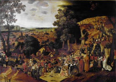 Репродукция картины Брейгель Младший Питер на холсте - Путь на Голгофу