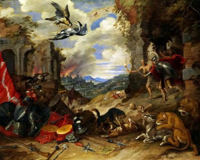 Репродукция картины Брейгель Младший Ян на холсте - Аллегория войны