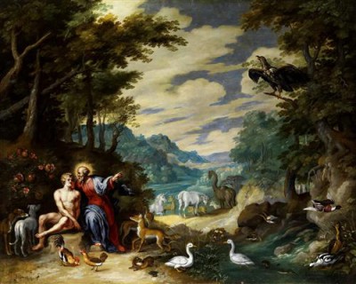 Репродукция картины Брейгель Младший Ян на холсте - В эдемском саду