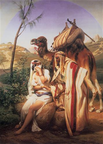Репродукция картины Верне Эмиль-Жан-Орас на холсте - Иуда и Фамарь