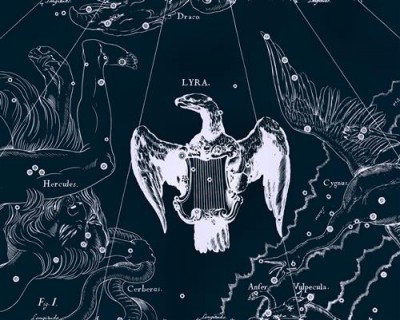 Репродукция картины Гевелий Ян на холсте - Uranographia - Lyra  				 - Лира