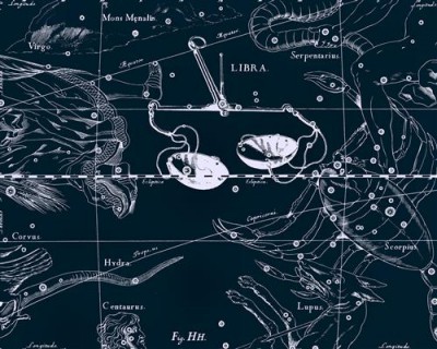Репродукция картины Гевелий Ян на холсте - Uranographia - Libra  				 - Уранография - Весы