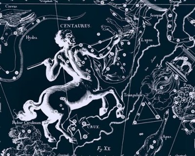 Репродукция картины Гевелий Ян на холсте - Uranographia - Centaurus, Crux  				 - Уранография - Центавр, Южный Крест