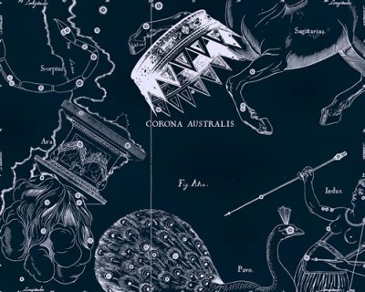 Репродукция картины Гевелий Ян на холсте - Uranographia - Corona Australis  				 - Уранография - Южная Корона