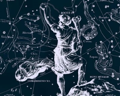 Репродукция картины Гевелий Ян на холсте - Uranographia - Bootes  				 - Уранография - Волопас