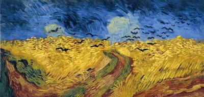 Репродукция картины Винсент Ван Гог на холсте - Wheat field with crows  				 - Пшеничное поле с воронами