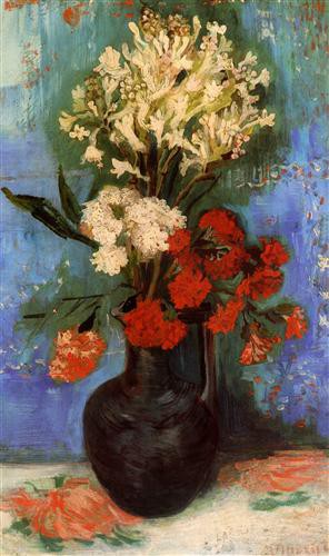 Репродукция картины Винсент Ван Гог на холсте - Vase with Carnations and Other Flowers