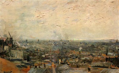 Репродукция картины Винсент Ван Гог на холсте - View of Paris from Montmartre
