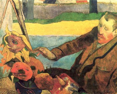 Репродукция картины Гоген Поль на холсте - Van Gogh Painting Sunflowers Ned