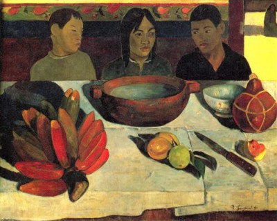 Репродукция картины Гоген Поль на холсте - Le repas