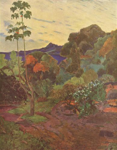 Репродукция картины Гоген Поль на холсте - Végétation tropicale, Martinique