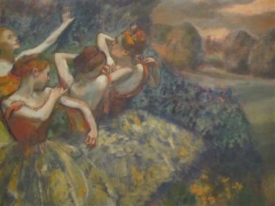 Репродукция картины Дега Эдгар на холсте - Балет  				 - Балет