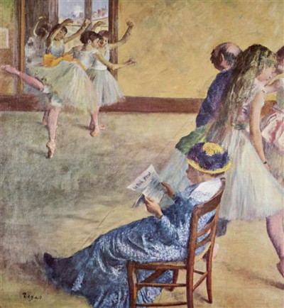 Репродукция картины Дега Эдгар на холсте - Während des Tanzunterrichts - Madame Cardinal