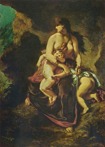 Репродукция картины Делакруа Эжен на холсте - Medea