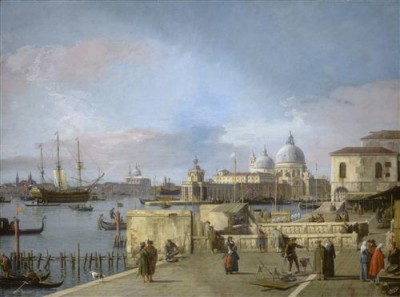 Репродукция картины Каналетто Антонио на холсте - Вход на Гранд-канал с Моло, Венеция