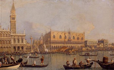 Репродукция картины Каналетто Антонио на холсте - Veduta del Palazzo Ducale di Venezia
