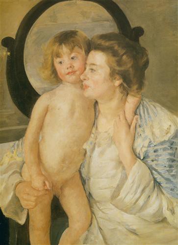 Репродукция картины Кассат Мэри на холсте - Mother and Child (Mère et Enfant) Huile sur Toile