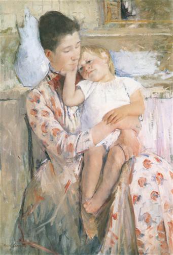 Репродукция картины Кассат Мэри на холсте - Mother and Child (Maternité) huile sur toile