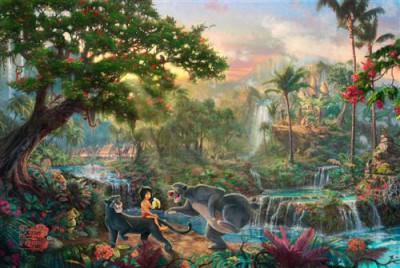 Репродукция картины Кинкейд Томас на холсте - Книга джунглей