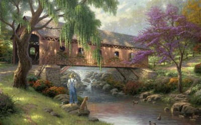 Репродукция картины Кинкейд Томас на холсте - неизвестно