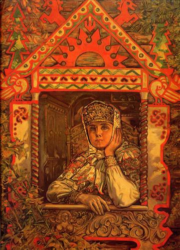 Репродукция картины Клименко Андрей на холсте - Сказительница