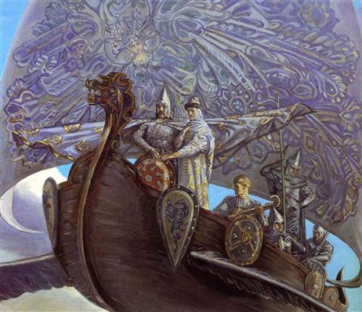 Репродукция картины Клименко Андрей на холсте - Летучий корабль