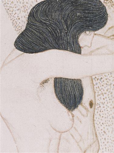 Репродукция картины Климт Густав на холсте - Бетховенский фриз