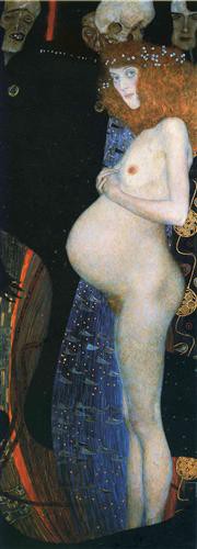 Репродукция картины Климт Густав на холсте - Надежда I