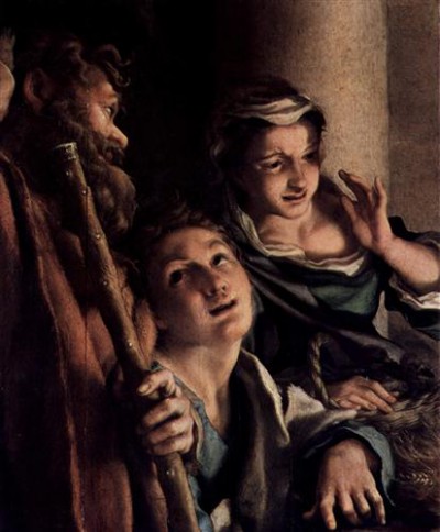Репродукция картины Корреджо Антонио на холсте - Пастухи