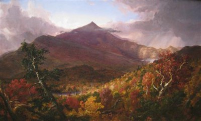 Репродукция картины Коул Томас на холсте - View of Schroon Mountain