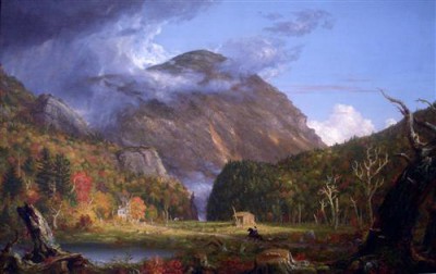 Репродукция картины Коул Томас на холсте - View of the Mountain Pass Called the Notch of the White Mountains