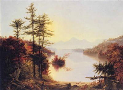 Репродукция картины Коул Томас на холсте - View on Lake Winnipiseogee