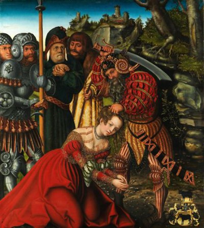 Репродукция картины Кранах Старший Лукас на холсте - Мученичество св.Варвары