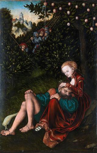 Репродукция картины Кранах Старший Лукас на холсте - Самсон и Далила