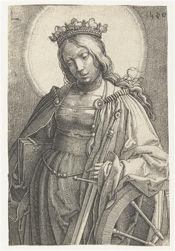 Репродукция картины Лейден Лукас на холсте - Святая Екатерина