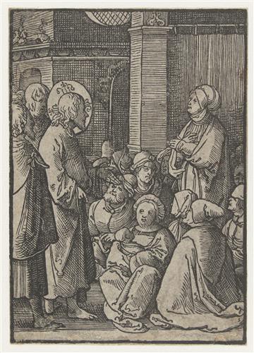 Репродукция картины Лейден Лукас на холсте - Проповедь Христа