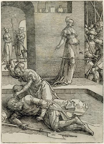 Репродукция картины Лейден Лукас на холсте - Иаиль убивает Сисару