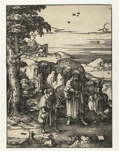 Репродукция картины Лейден Лукас на холсте - Авраам и Исаак