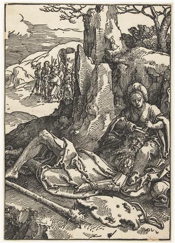 Репродукция картины Лейден Лукас на холсте - Самсон и Далила