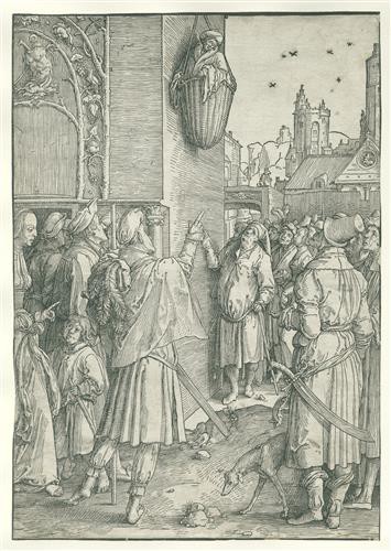 Репродукция картины Лейден Лукас на холсте - Вергилий в корзине
