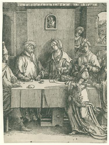 Репродукция картины Лейден Лукас на холсте - Саломея с головой Иоанна Крестителя
